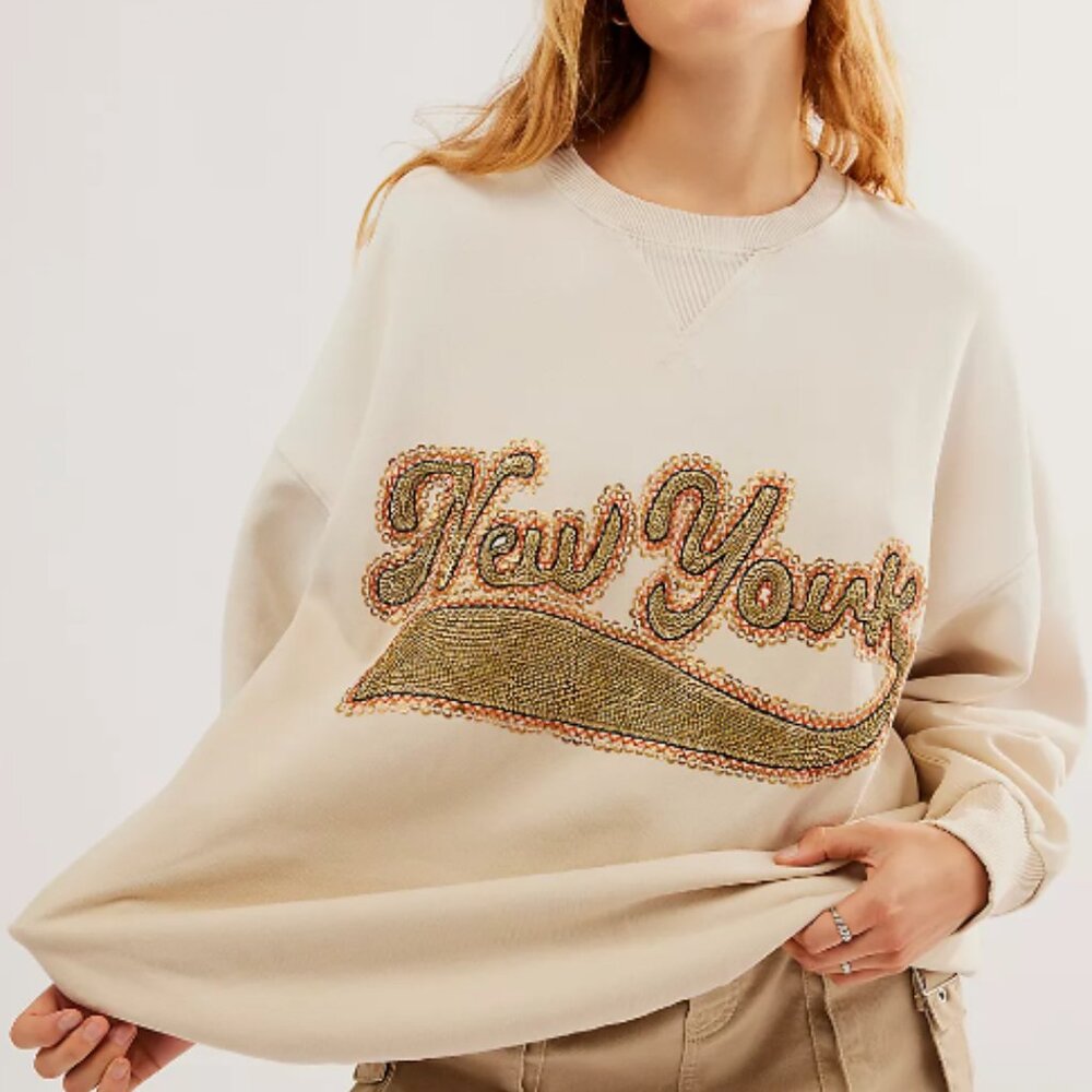 New Free People Bali Drifter Sweatshirt, Size XL